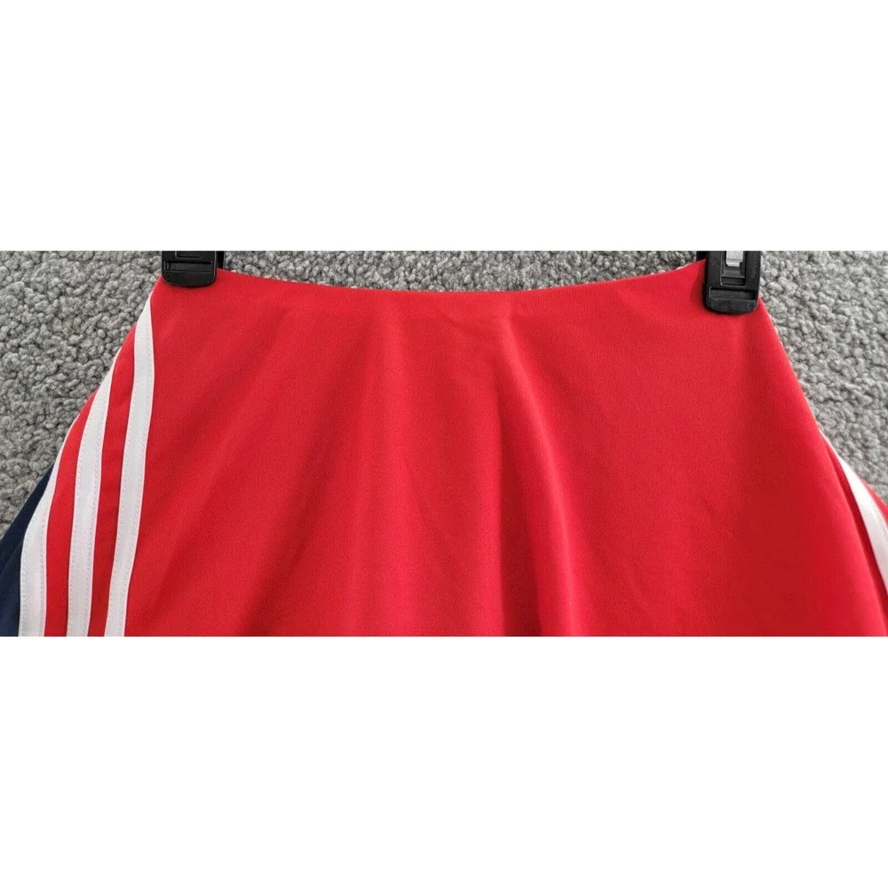 adidas Elastic Waistband 3-Stripes Activewear Skort Big Girls L 14 Navy/Red - Picture 3 of 14